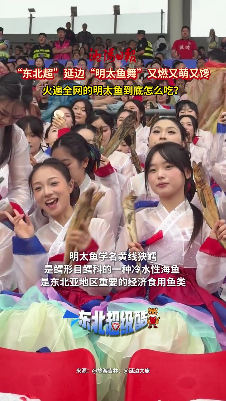 延边啦啦队明太鱼舞抢镜 东北超场外新风景