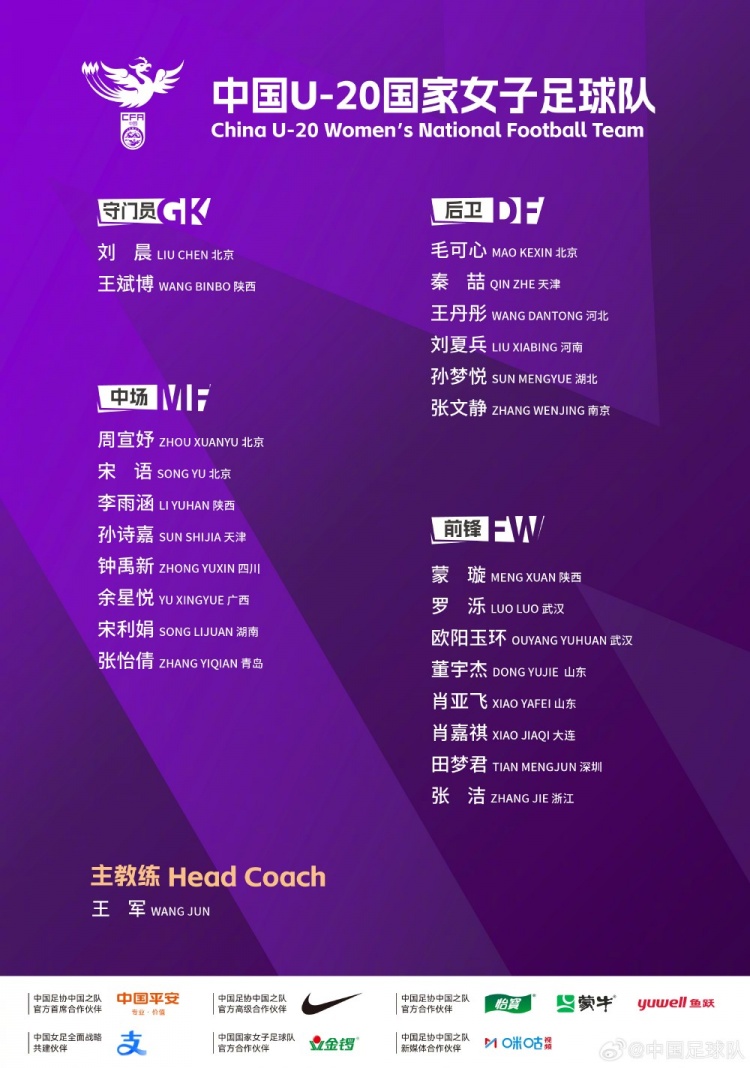中国U20女足二期集训敲定 七月昆明海埂选拔备战世界杯 中国U20女足二期集训敲定 七月昆明海埂选拔备战世界杯